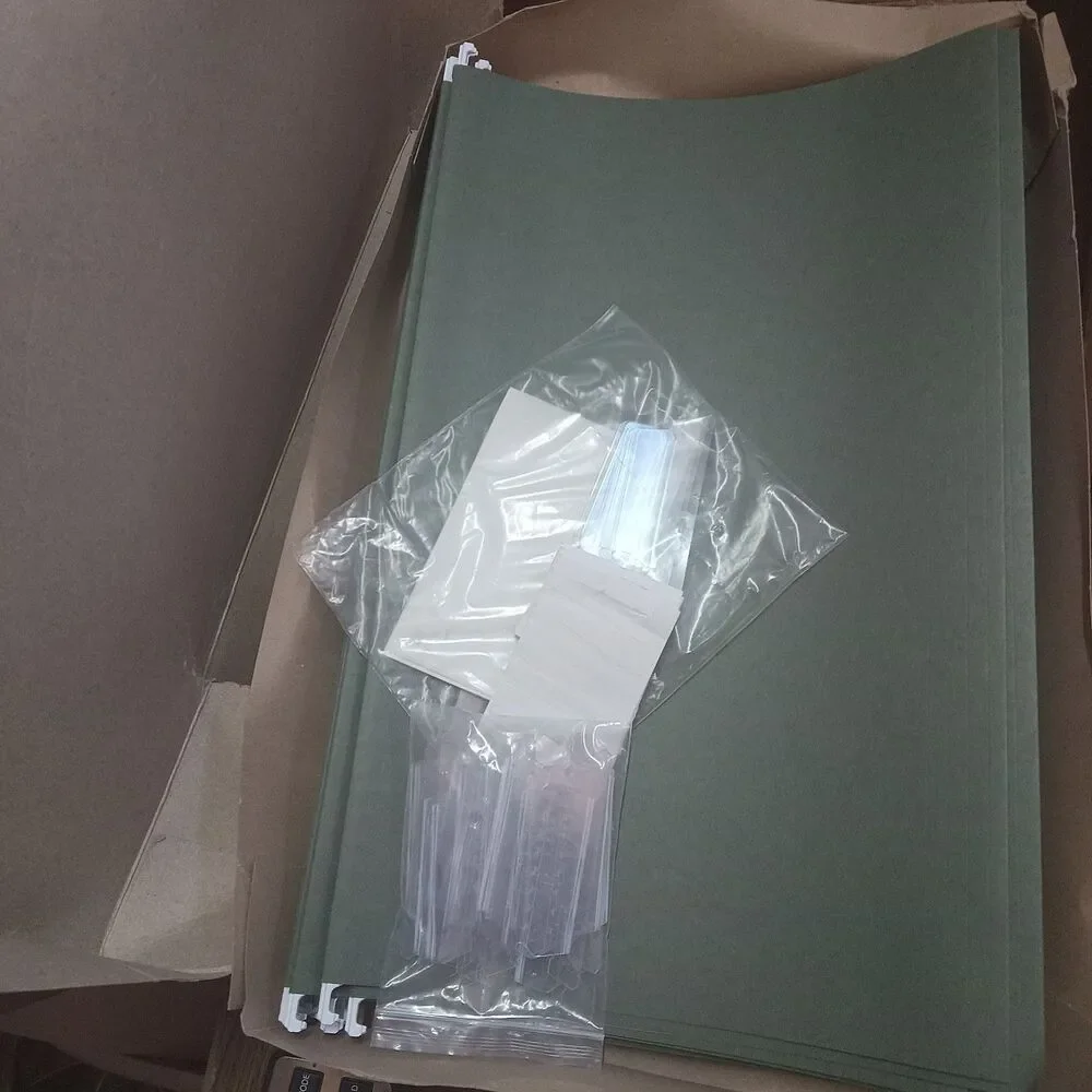 Hanging File Folder, With Tabs, Legal Size, Standard Green, 25 per Box (64155)
